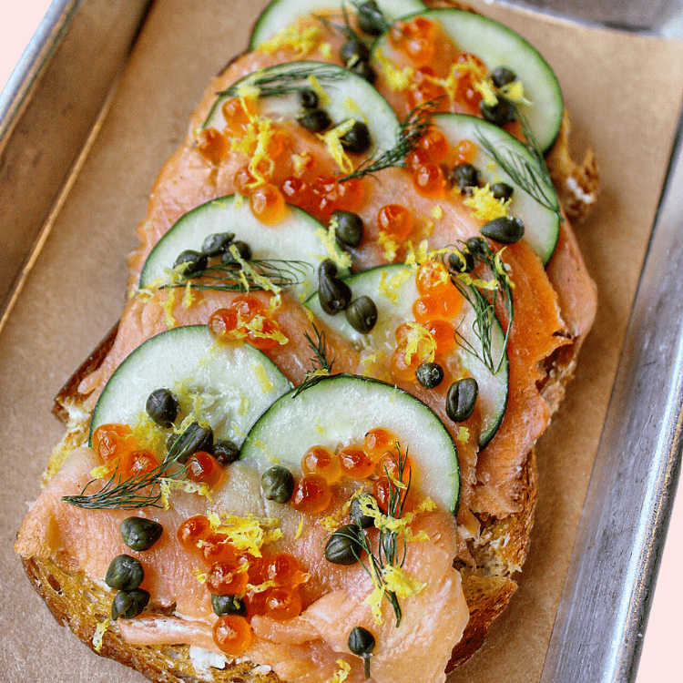 Salmon on Salmon Toast