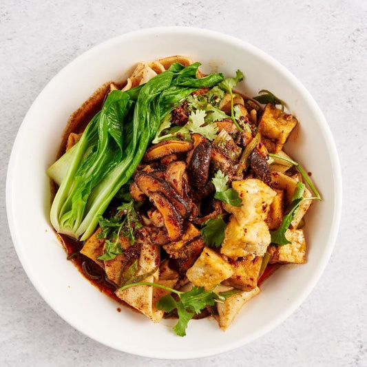Tingly Cumin Shiitake Mushrooms and Tofu