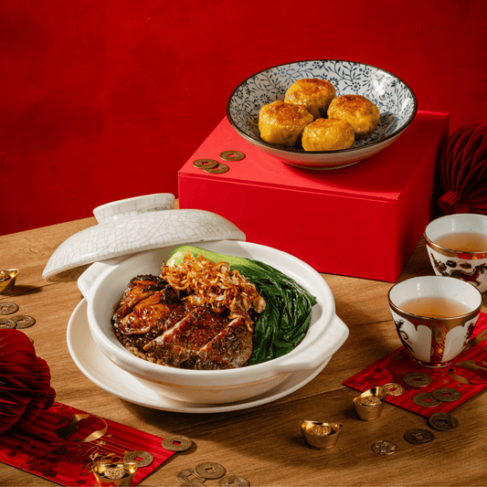 Ginger Chicken Claypot Rice + Jumbo Shrimp Siomai