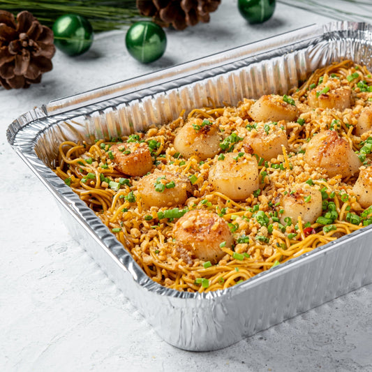 Garlic Noodles Tray with US Scallops (Whole Order)